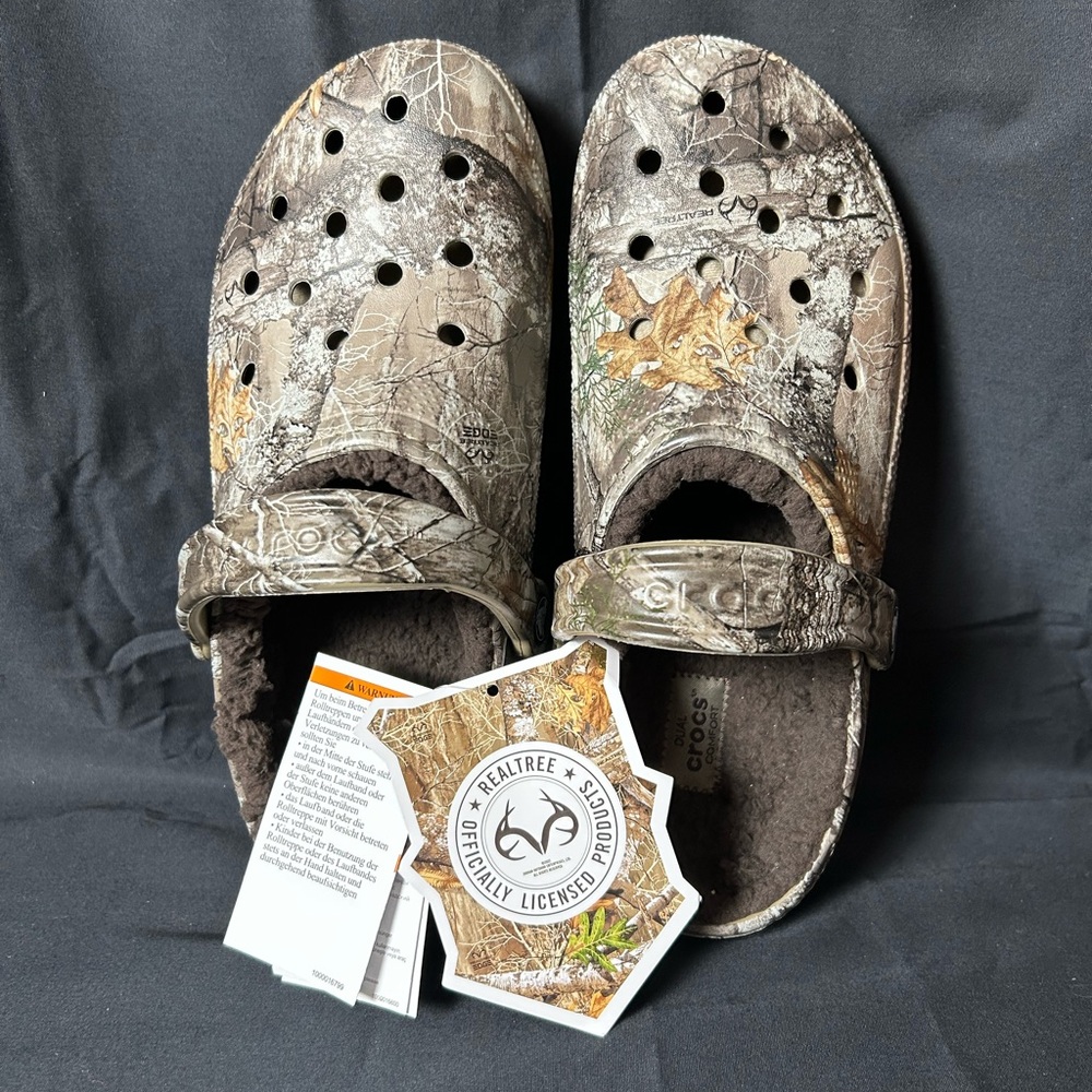 Crocs Camo Fleece-Lined Clogs